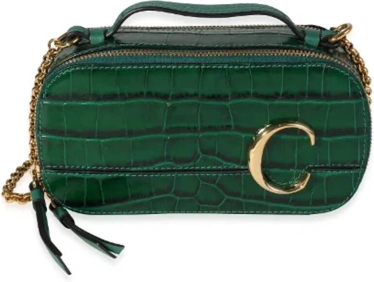 Chloé Pre-owned Leather clutches Groen Dames