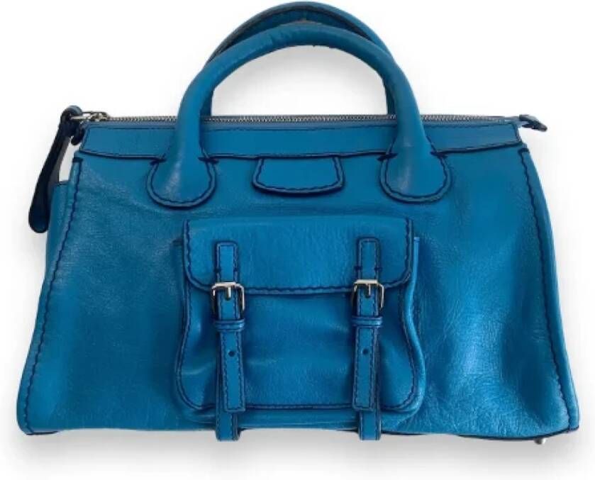 Chloé Pre-owned Leather handbags Blauw Dames