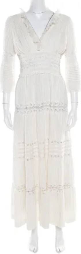 Chloé Pre-owned Linen dresses Wit Dames