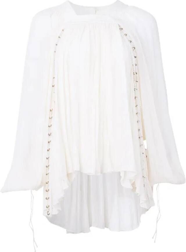 Chloé Pre-owned Silk Blouse Wit Dames