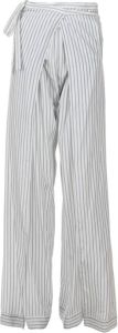 Chloé Pre-owned Striped Trousers Wit Dames