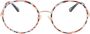 Chloé Red Havana Gold Eyewear Frames Brown Dames - Thumbnail 1