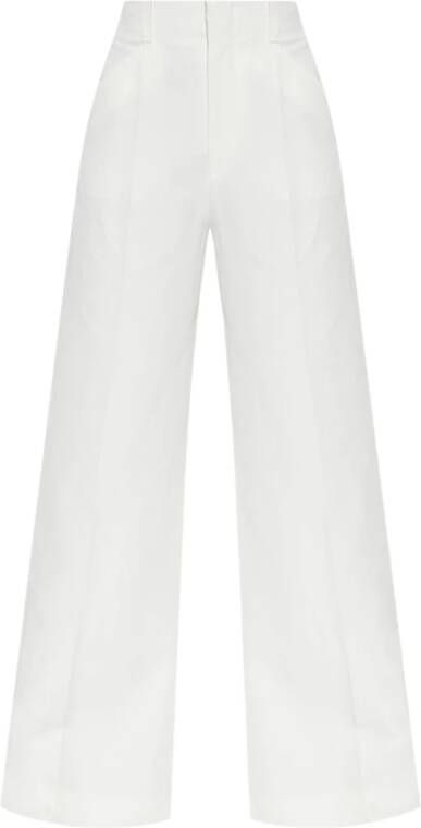 Chloé Verhoogde wijde broek White Dames