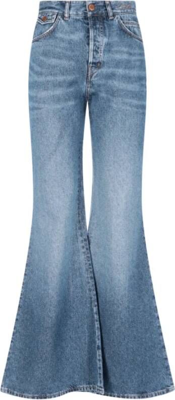 Chloé Wijde Denim Jeans Blauw Dames