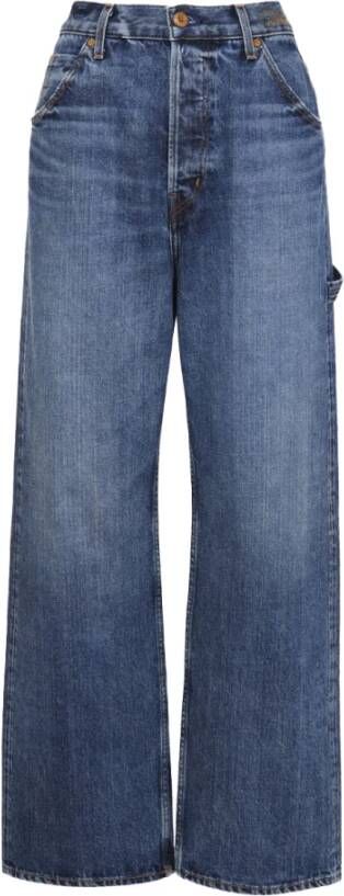 Chloé Wijde jeans met vintage wassing Blauw Dames