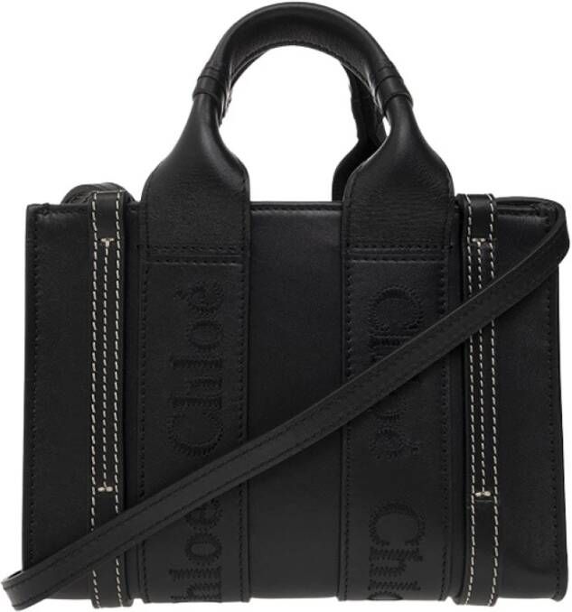 Chloé Woody Tote tas van kalfsleer Black Dames - Foto 2