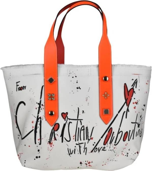 Christian Louboutin Frangibus Medium Tote Tas White Dames