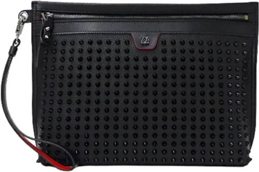 Christian Louboutin Pre-owned Leather clutches Zwart Dames