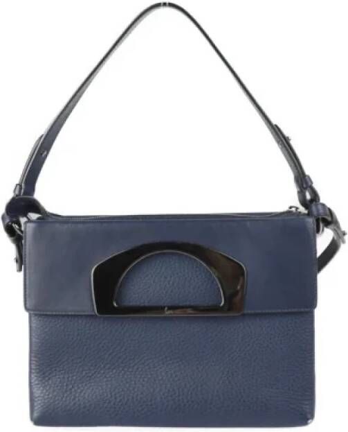 Christian Louboutin Pre-owned Leather shoulder-bags Blauw Dames