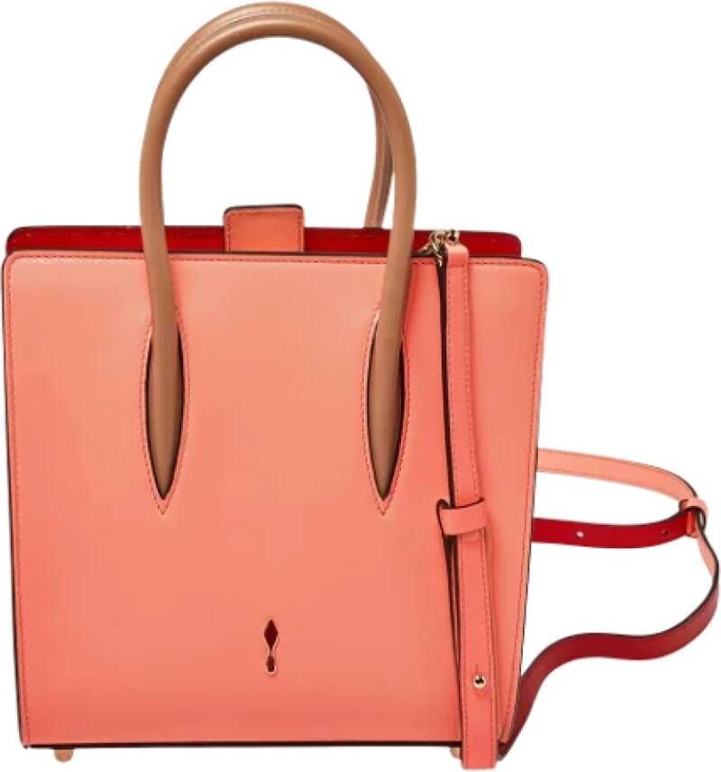 Christian Louboutin Pre-owned Leather totes Roze Dames