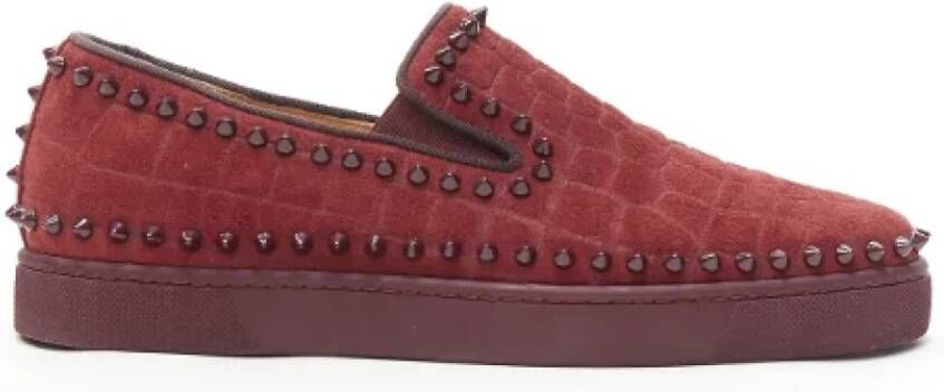 Christian Louboutin Pre-owned Platte schoenen Rood Dames