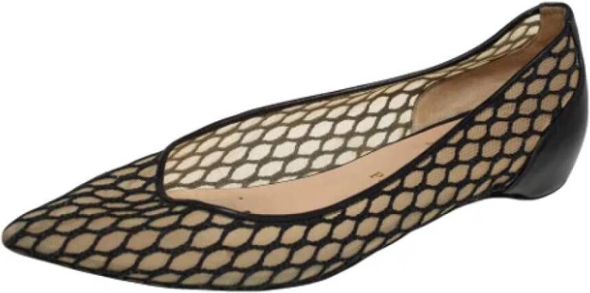 Christian Louboutin Pre-owned Platte schoenen Zwart Dames