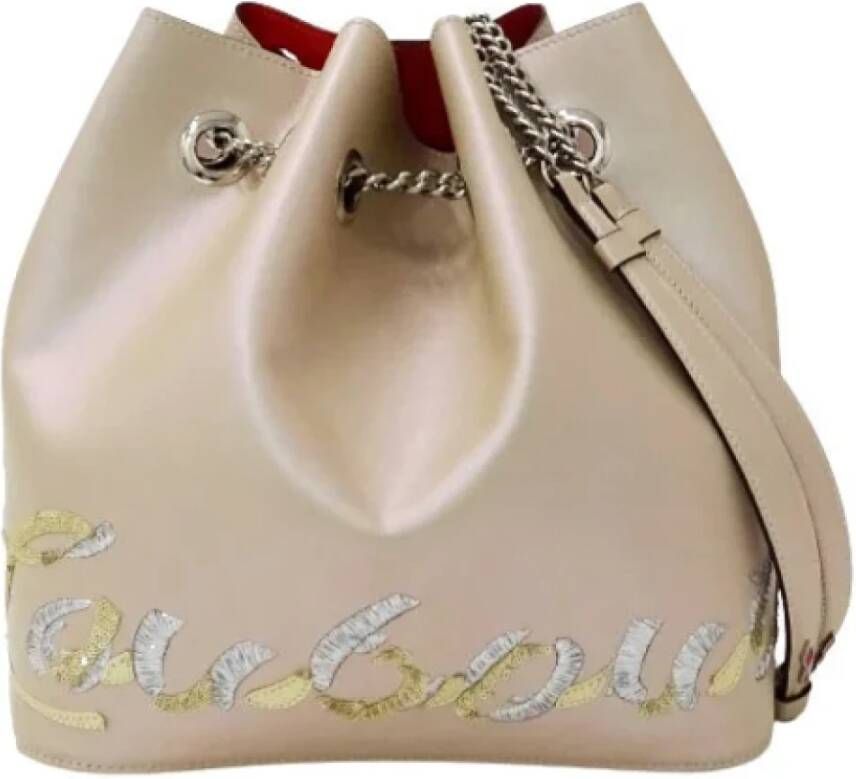 Christian Louboutin Pre-owned Leather backpacks Beige Dames