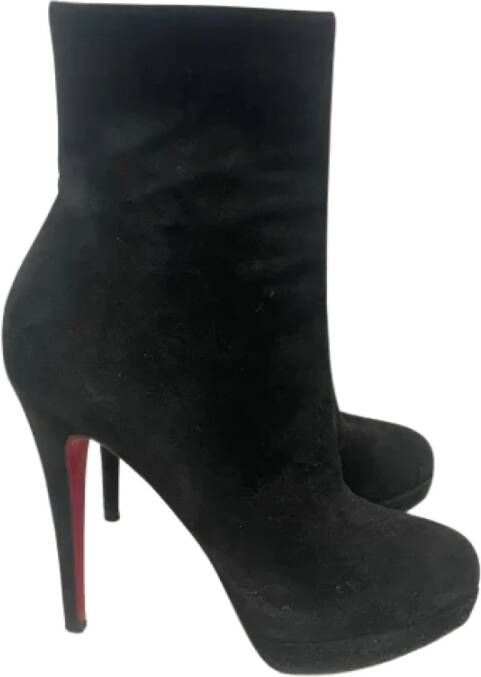 Christian Louboutin Pre-owned Suede boots Zwart Dames