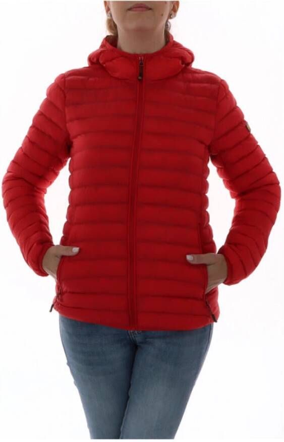 Ciesse Piumini Rode Polyester Donsjas Capuchon Logo Red Dames