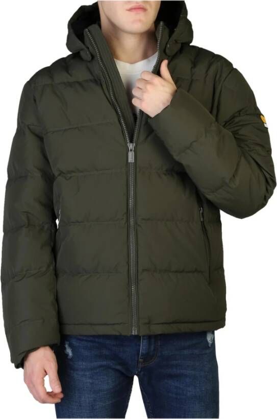 Ciesse Piumini Heren Bomberjack met Afneembare Capuchon Green Heren