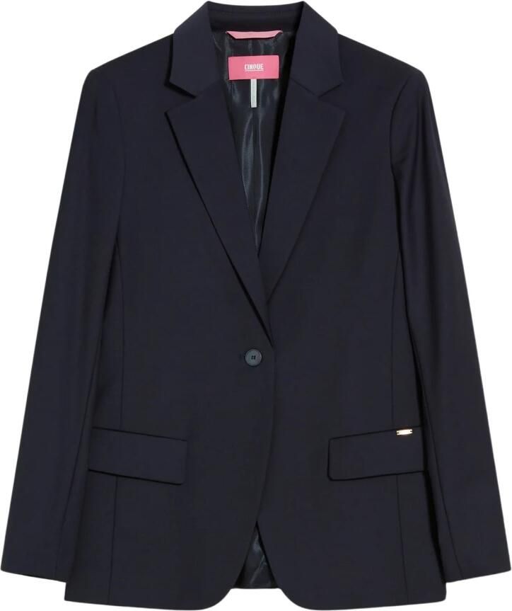 CINQUE Dames Business Blazer met Enkele Knoopsluiting Blue Dames