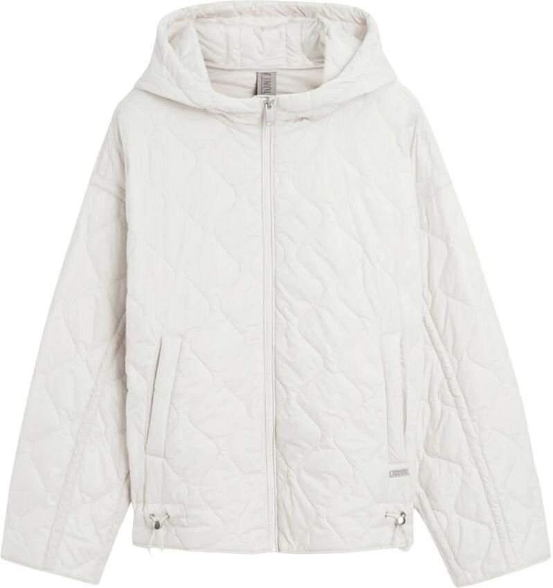 CINQUE Moderne gewatteerde jas met capuchon White Dames