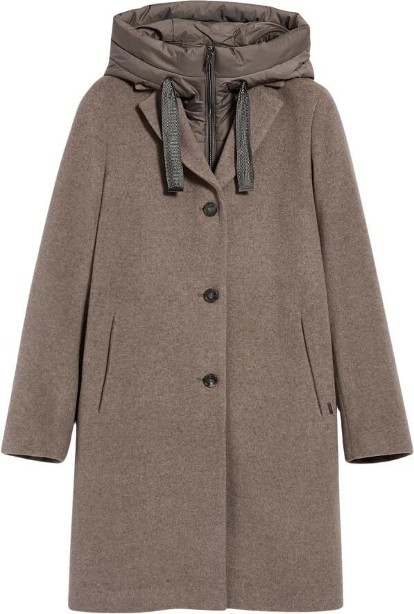 CINQUE Lange wollen jas in dubbele-laagjeslook model 'MIRACLE'