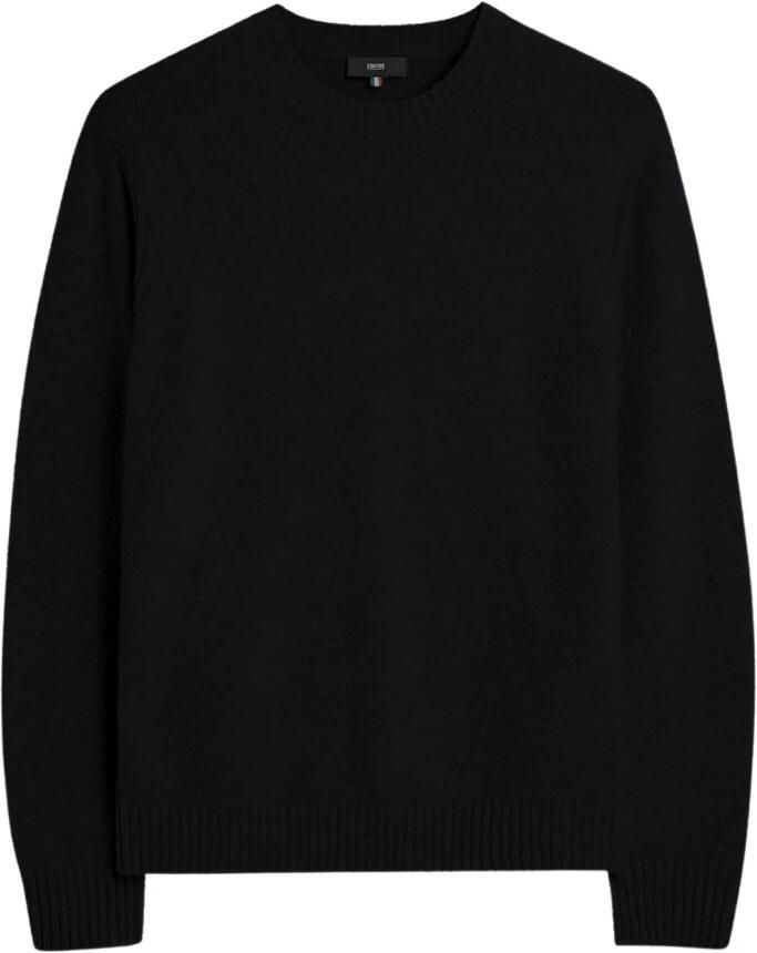 CINQUE Sportieve Heren Geborsteld Katoenen Trui Black Heren