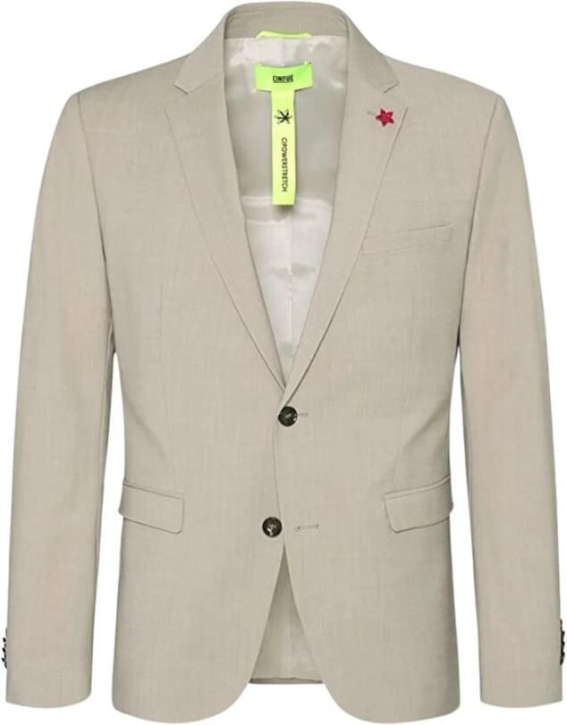 CINQUE 2-knoops colbert met bloemspeld model 'Monopoli'