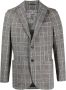 Circolo 1901 Geruite Single-Breasted Blazer Gray Heren - Thumbnail 1