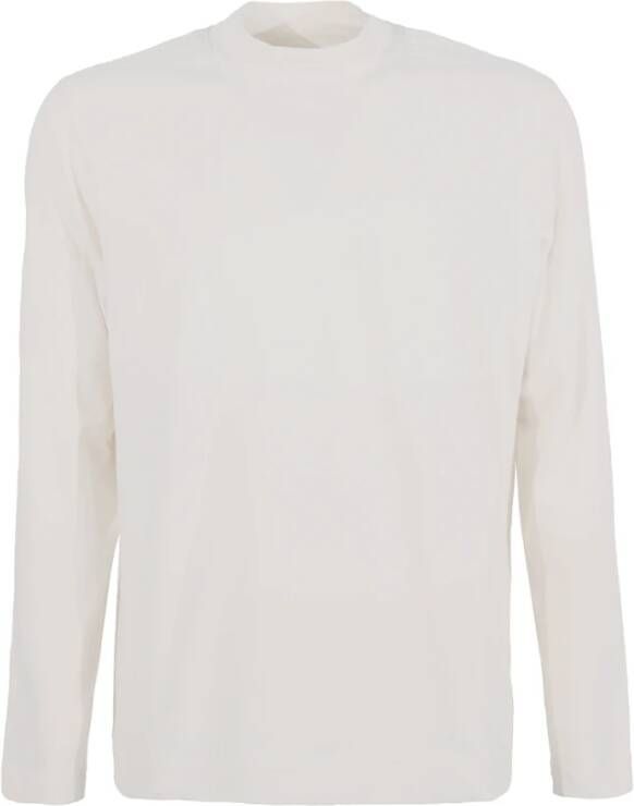 Circolo 1901 Witte T-shirt met Lange Mouwen en Hoge Hals White Heren