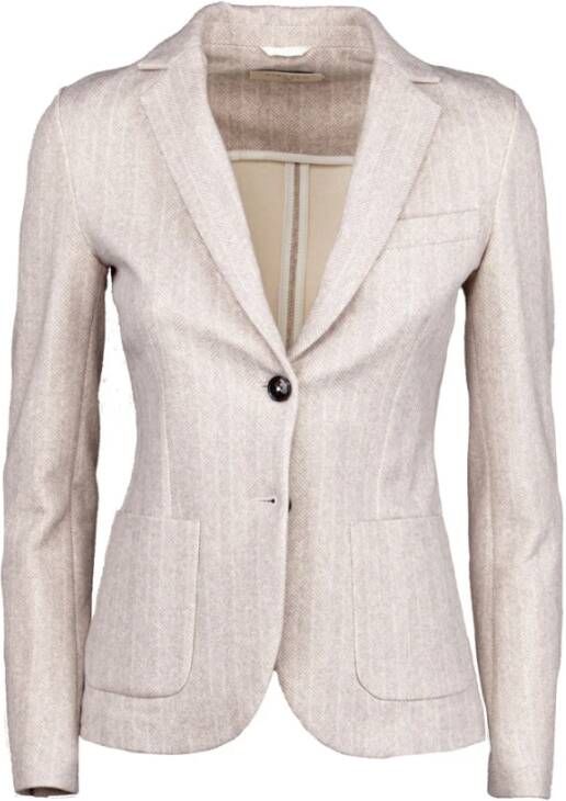 Circolo 1901 Slimme Jersey Katoenen Jas Beige Dames