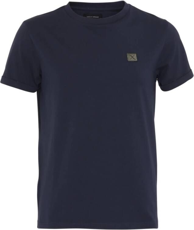 Clean Cut Basic Organic Tee Blauw Heren