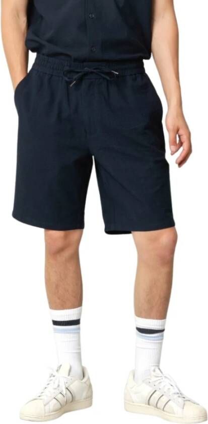 Clean Cut Korte Broek- Barcelona Julius Seersucker Shorts Blauw Heren