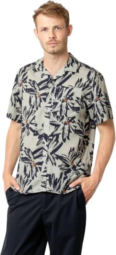 Clean Cut Overhemd- CC Bowling Joel Shirt S S Blauw Heren