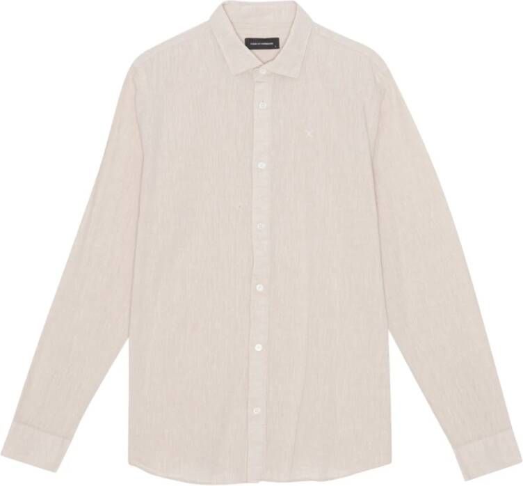 Clean Cut Overhemd- CC Jamie Cotton Linen Shirt Beige Heren