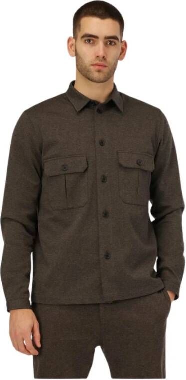 Clean Cut Overhirt- CC Milano Pocket Jacket Bruin Heren