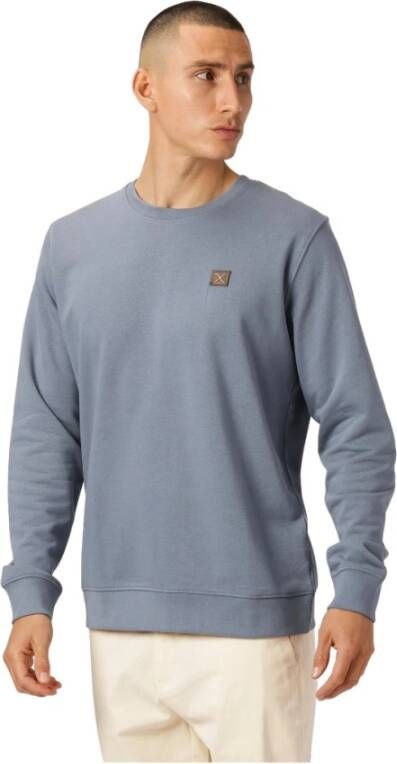 Clean Cut Sweat-CC Basic Organic Crew Blauw Heren
