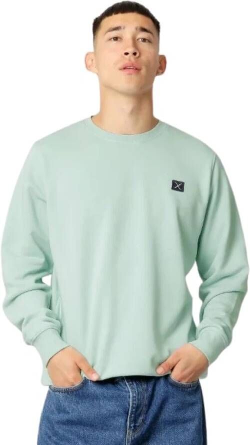 Clean Cut Sweat- CC Basic Organic Crew Neck Groen Heren