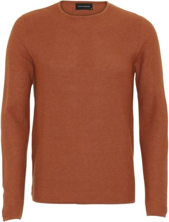 Clean Cut Triicc lauritz crew neck brei Oranje Heren