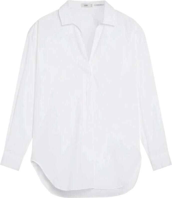 Closed Relaxte pasvorm biologische katoenen blouse White Dames