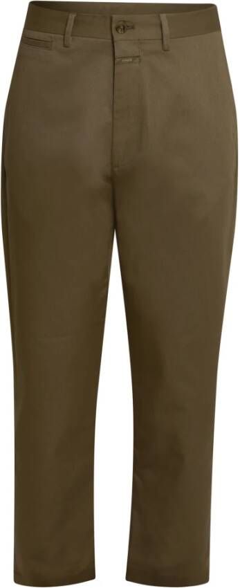 Closed Cropped Trousers Groen Heren
