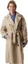 Closed Dames Trenchcoat met Omkeerbare Kraag en Dubbele Knoopsluiting Beige Dames - Thumbnail 1