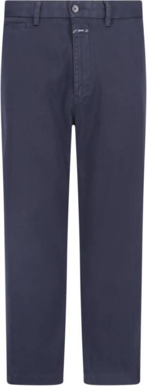 Closed Stijlvolle Blauwe Broek voor Heren Blauw Heren