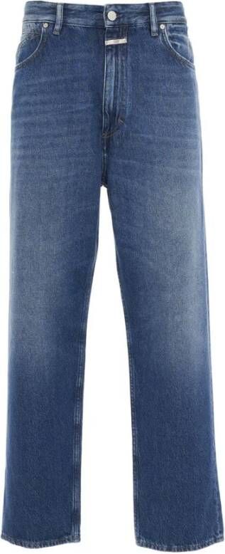Closed Jeans met rechte pijpen en relaxte pasvorm Blauw Heren