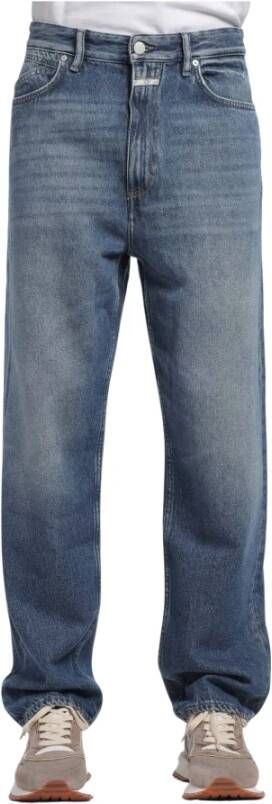 Closed Jeans met rechte pijpen en relaxte pasvorm Blauw Heren
