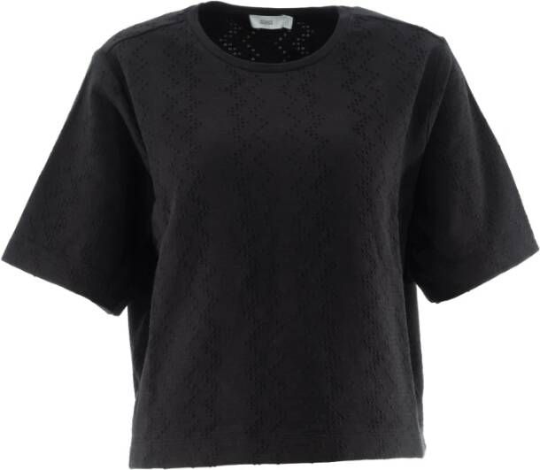 Closed Korte Mouw Zwarte Sweatshirt Zwart Dames