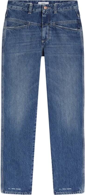 Closed Hoge Taille Pusher Pedal Jeans Blue Dames