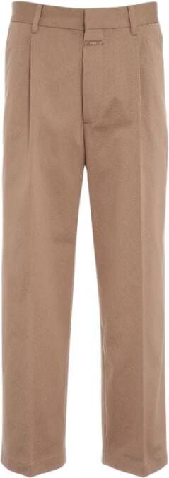 Closed Rechte Broek Beige Heren