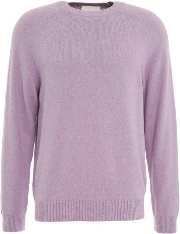 Closed Round-neck Knitwear Paars Heren
