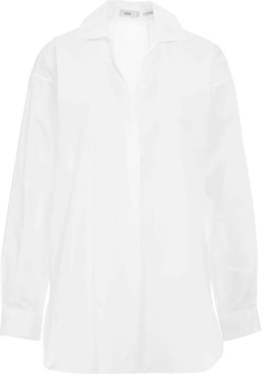 Closed Relaxte pasvorm biologische katoenen blouse White Dames