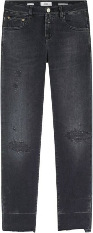 Closed Donkergrijze Skinny Jeans Gemaakt in Italië met Comfortabele Stretch Denim Grijs Dames