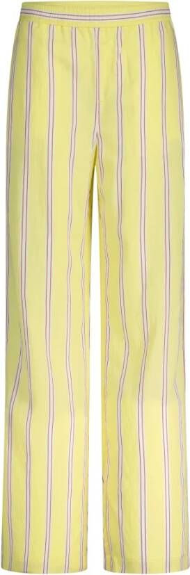 Closed Straight Trousers Geel Dames