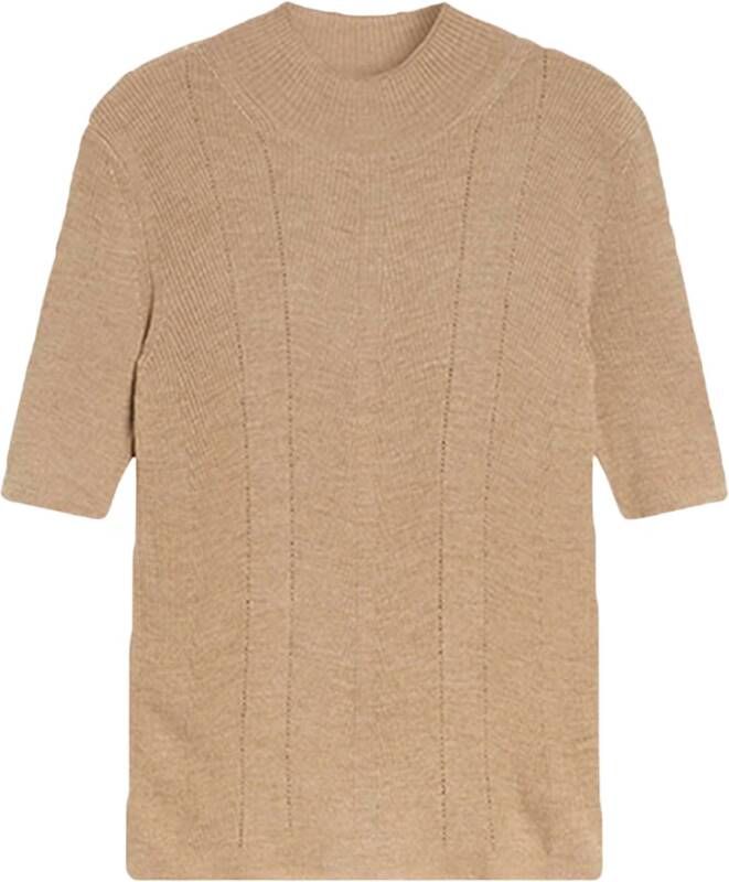Closed Round-neck Knitwear Brown Dames